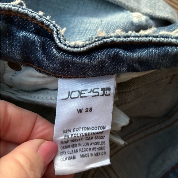 New Joe’s Jeans Gessa Size 28 Distressed Short Blue Denim Shorts NWT - Picture 4 of 9